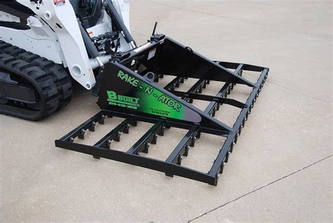 landscaping rake skid steer|hydraulic landscape rake skid steer.